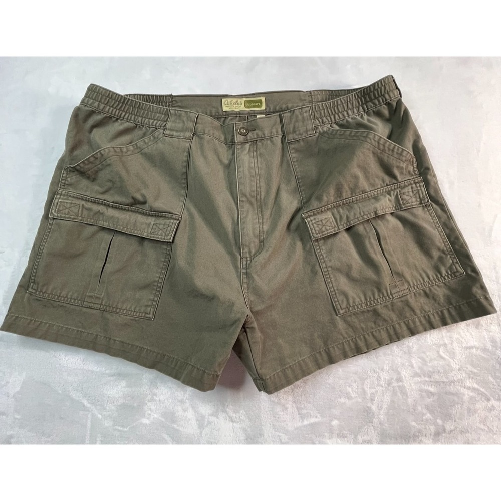 Cabela's Outdoors‎ Mens 46 Shorts Olive Green Front Cargo Pockets